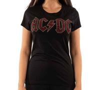 Ladies Ac/Dc Full Colour Logo Diamante ufficiale Donne maglietta signore