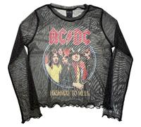 Ladies AC/DC Highway Mesh Crop Top ufficiale Donne maglietta signore