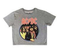 Ladies Ac/Dc Highway To Hell Circle Crop Top ufficiale Donne maglietta signore