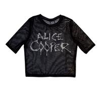 Ladies Alice Cooper Logo Mesh Crop Top ufficiale Donne maglietta signore