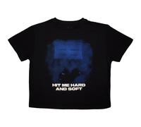 Ladies Billie Eilish Hmhas Blue Lines Crop Top autorizzato Donne maglietta