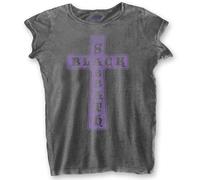 Ladies Black Sabbath Burnout Cross ufficiale Donne maglietta signore