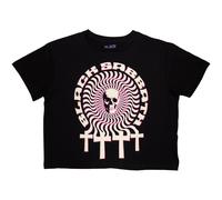 Ladies Black Sabbath Hypnotic Skull Crop Top autorizzato Donne maglietta