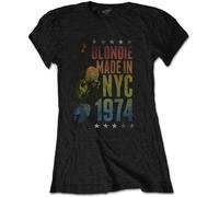 Ladies Blondie Debbie Harry Made in NYC 1974 ufficiale Donne maglietta signore