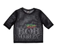Ladies Bob Marley Logo Mesh Crop Top autorizzato Donne maglietta