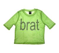 Ladies Charli XCX Brat Mesh Crop Top autorizzato Donne maglietta