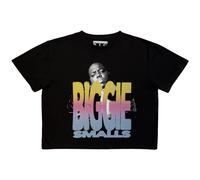 Ladies Crop Top Biggie Smalls Halftone Biggie Maglietta Ufficiale da Donna