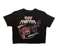 Ladies Crop Top Foo Fighters Ray Gun Maglietta Ufficiale da Donna