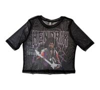 Ladies Crop Top Jimi Hendrix Lightning autorizzato Donna maglietta