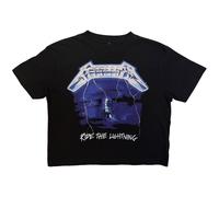 Ladies Crop Top Metallica Ride The Lightning autorizzato Donna maglietta