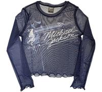 Ladies Crop Top Michael Jackson Blurred autorizzato Donna maglietta