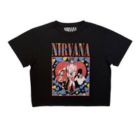 Ladies Crop Top Nirvana Heart Maglietta Ufficiale da Donna