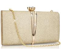 Ladies' cross-body bag, handbag, gold chain evening bag, wedding handbag, official evening bag for the bride.(#C Leopard Print Evening Purse)