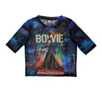 Ladies David Bowie Moonage 11 Mesh Crop Top ufficiale Donne maglietta signore