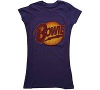 Ladies David Bowie Vintage Diamond Dogs Logo autorizzato Donne maglietta