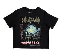 Ladies Def Leppard Tokyo Crop Top ufficiale Donne maglietta signore
