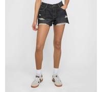 Ladies Destroyed Denim Shorts nero 29