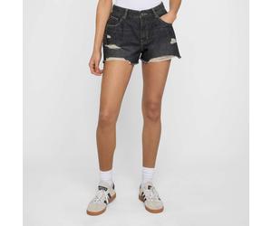 Ladies Destroyed Denim Shorts nero 30