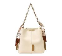 Ladies Fashion Mini Leather Purse with Zipper Closure Solid Color Versatile Bag Metal Chain Shoulder Strap(Brown)