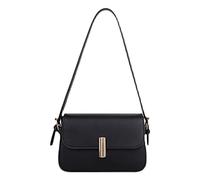 Ladies' Fashion Solid Color Leather Messenger Bag With Metal Adjustable Shoulder Strap