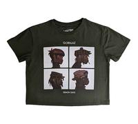 Ladies Gorillaz Demon Days Crop Top autorizzato Donne maglietta