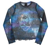 Ladies Grateful Dead Mesh Longsleeve Crop Top ufficiale Donne maglietta signore