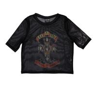 Ladies Guns N' Roses Appetite Mesh Crop Top autorizzato Donne maglietta