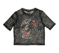 Ladies Guns N' Roses Firepower Mesh Crop Top autorizzato Donne maglietta