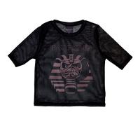 Ladies Iron Maiden Powerslave Mesh Crop Top autorizzato Donne maglietta