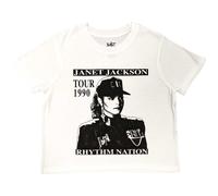 Ladies Janet Jackson Rhythm Nation Crop Top autorizzato Donne maglietta