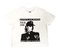 Ladies Janet Jackson Rhythm Nation Crop Top ufficiale Donne maglietta signore