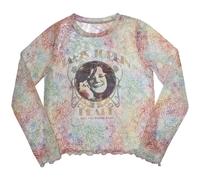 Ladies Janis Joplin Pearl Mesh Crop Top autorizzato Donne maglietta