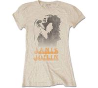 Ladies Janis Joplin Working The Mic autorizzato Donne maglietta