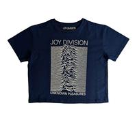 Ladies Joy Division Unknown Pleasures Crop Top autorizzato Donne maglietta