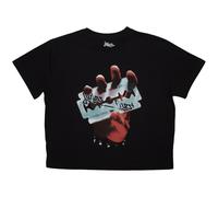 Ladies Judas Priest British Steel Crop Top autorizzato Donne maglietta