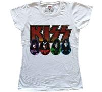 Ladies Kiss Logo, Faces & Icons autorizzato Donne maglietta