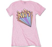 Ladies Kiss Pink Stars autorizzato Donne maglietta