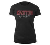 Ladies Led Zeppelin Logo & Symbols autorizzato Donne maglietta