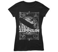 Ladies Led Zeppelin Shook Me Jimmy Page Rock ufficiale Donne maglietta signore