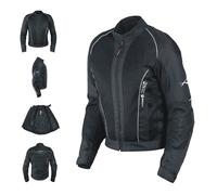 Ladies Mesh Water liner Summer Jacket women Motorcycle Motorbike Black XS