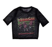 Ladies Motley Crue Swine Mesh Crop Top autorizzato Donne maglietta
