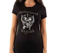 Ladies Motorhead England Diamante autorizzato Donne maglietta