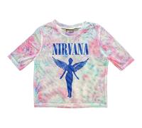 Ladies Nirvana Angelic Blue Mono Mesh Crop Top ufficiale Donne maglietta signore