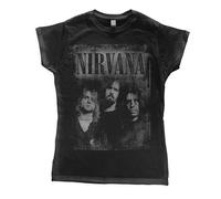 Ladies Nirvana Faded Faces Kurt Cobain Rock ufficiale Donne maglietta signore