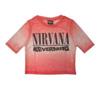 Ladies Nirvana Nevermind Logo Mesh Crop Top autorizzato Donne maglietta
