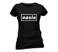 Ladies Oasis Logo Liam Noel Gallagher Rock ufficiale Donne maglietta signore