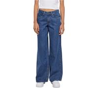 Ladies Pantaloni Jeans Urban Classics Metà Cintola Wide Denim Oversize Fit Borse