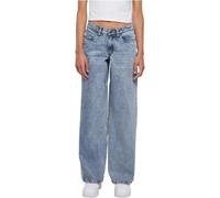 Ladies Pantaloni Jeans Urban Classics Metà Cintola Wide Denim Oversize Fit Borse