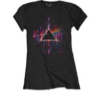 Ladies Pink Floyd Dark Side of the Moon Splat2 autorizzato Donne maglietta