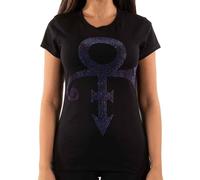 Ladies Prince Purple Symbol Diamante autorizzato Donne maglietta